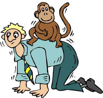 monkey on back