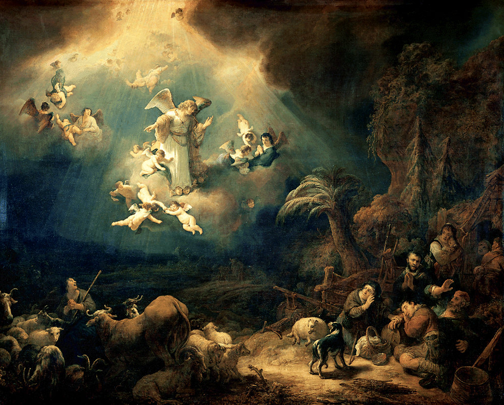 Angels sing over Bethlehem